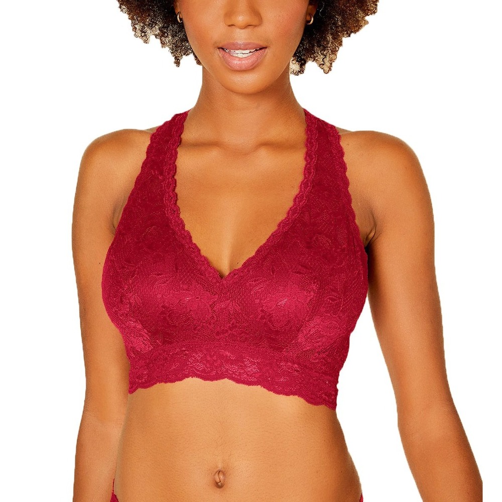 Cosabella Ultra Curvy Lace Long Sleeve Bralette Red - Size UCURVY XS / NWT